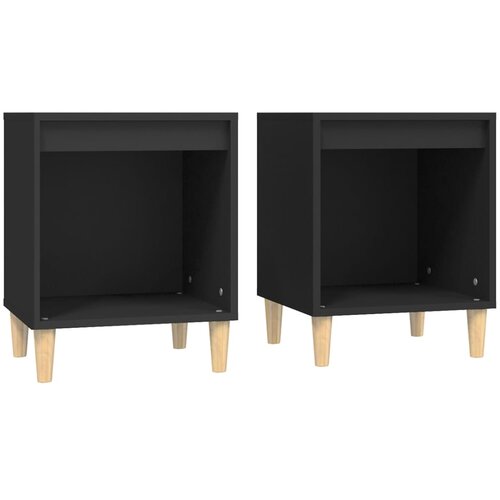 Maison Chic Dvo delni komplet Nočne omarice - Nočne mize črna 40x35x50 cm, (21688802) Slike