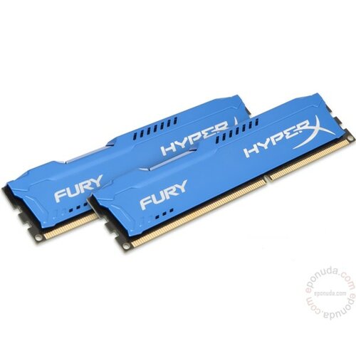 Kingston DIMM DDR3 16GB (2x8GB kit) 1600MHz HX316C10FK2/16 HyperX Fury Blue ram memorija Slike