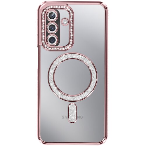 AVIZAR Ovitek za Galaxy A17, združljiv z MagSafe, z okrasnim obodom iz strasa, Roza, (5000190597) Cene