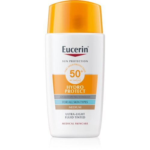 Eucerin Hydro protect ultralagani tonirani fluid za za&scaron;titu lica od sunca SPF50+ tamni, 50ml Cene