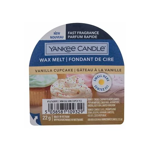 Yankee Candle vanilla Cupcake vosak za aromu svjetla 22 g unisex
