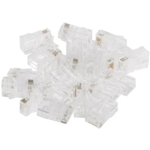  LAN KONEKTOR UTP CAT6 prolazni TROUGH 100 KOM 8p8c Slike