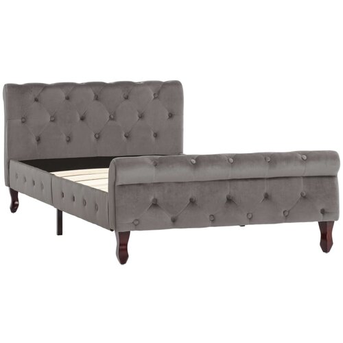 Maison Chic Posteljni okvir - Enojna postelja - Postelja za odrasle siv žamet 100x200 cm-J9040, (21766840) Slike