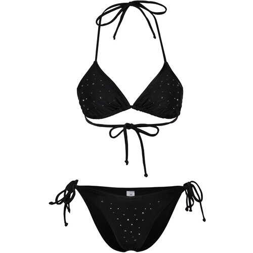Trendyol Black Triangle Stone Bikini Set Slike