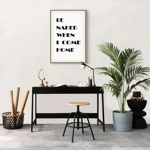  Slika - Homecoming (1-part) - Black and White English Inscriptions 40x60 U prirodnom drvenom okviru Slike