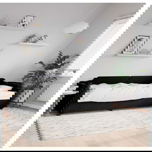 vidaXL Dnevni krevet s madracem crni 100 x 200 cm od tkanine Cene