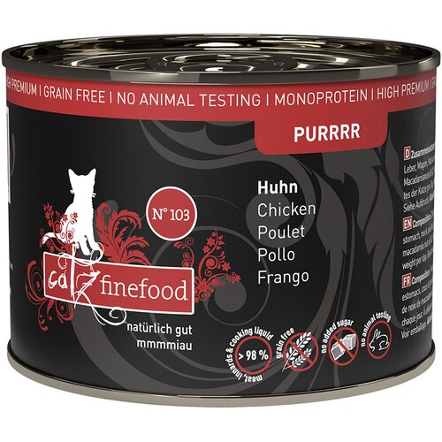 catz finefood Purrrr pločevinka 6 x 200 g - Št. 103 piščanec Cene