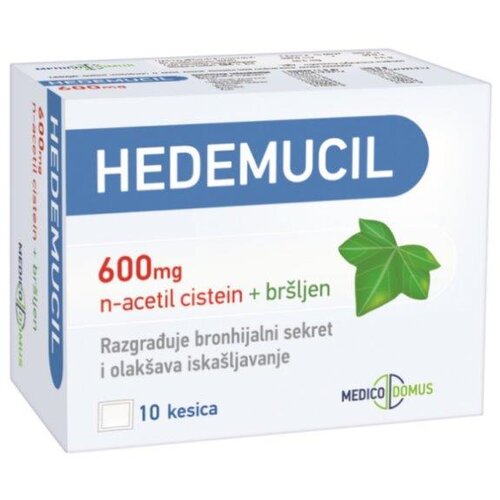 Medico Domus hedemucil Kesice za iskašljavanje, Ukus narandže, 10 kesica Slike