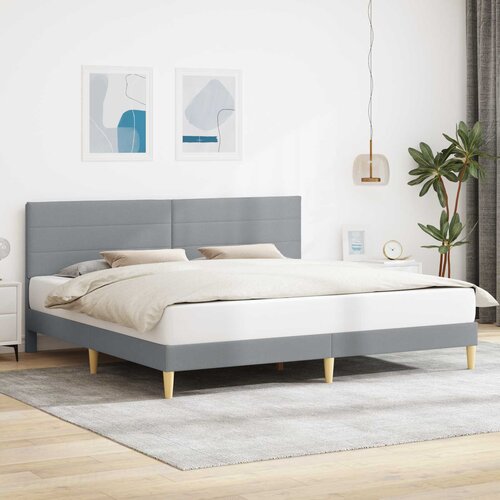  Krevetna konstrukcija Svjetlosiva 200 x 200 cm Tkanina Cijene