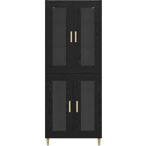  Highboard Crni hrast 69,5 x 34 x 180 cm Konstruirano drvo Slike
