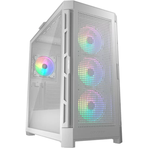 Cougar | Duoface Pro RGB White | PC Case | Mid Tower / TG & Airflow Front Panel / 4 x ARGB Fans / TG Left Panel - CGR-DUOFACE PRO RGB W
