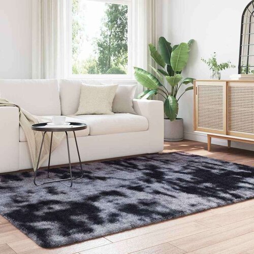 VidaXL Čupavi tepih s visokim vlaknima tamnosiva 160x230 cm poliester Slike