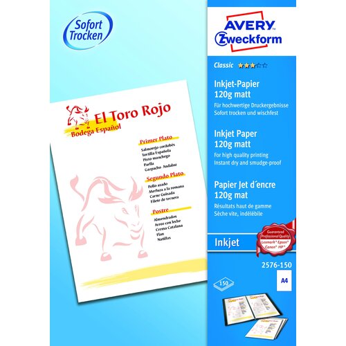 Avery Zweckform Foto papir Ink-Jet Classic Mat A4 - 120 g Slike