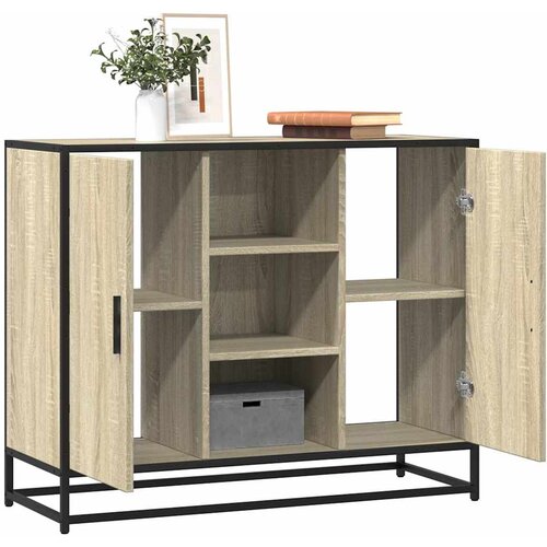  Komoda sonoma hrast 92x35x76 cm izrađeno drvo Cijene