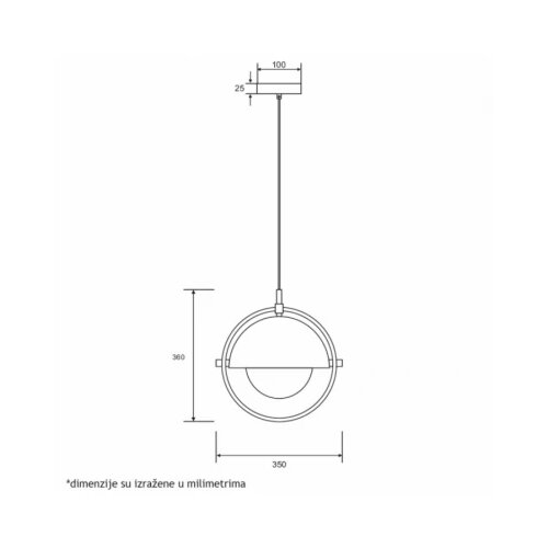 Luna 290 VISILICA 1*E27 Cene