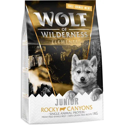 Wolf of Wilderness JUNIOR "Rocky Canyons" govedina iz slobodnog uzgoja - bez žitarica - 1 kg