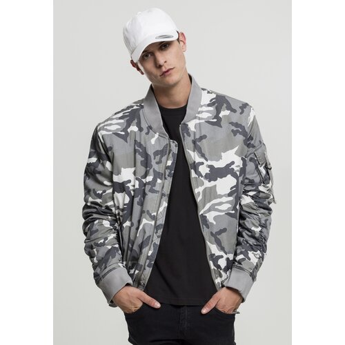 Urban Classics Vintage Camo Cotton Bomber Jacket snow camo Cene