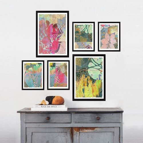 Wallity dekorativna slika SET_119, 24x44cm, 6 delova Slike