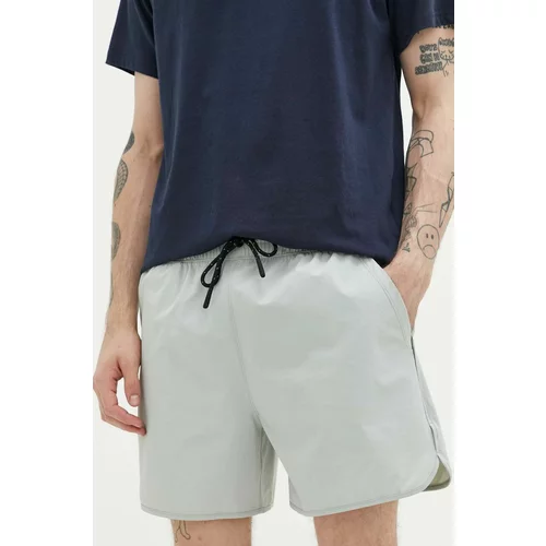 Abercrombie & Fitch Kratke hlače moški, siva barva
