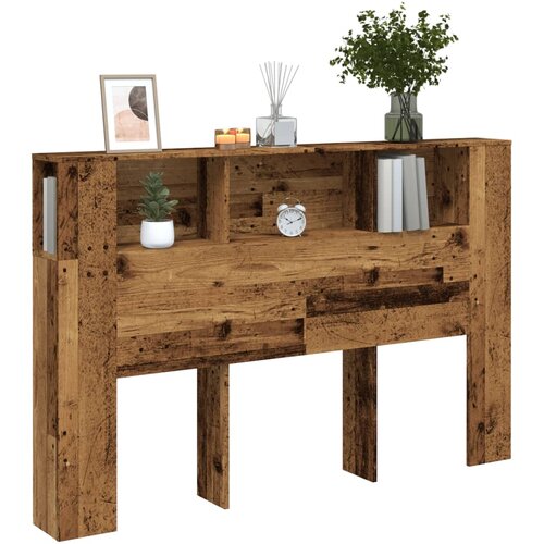 vidaXL Uzglavni ormarić staro drvo 160x18,5x103,5 cm konstruirano drvo Cijene