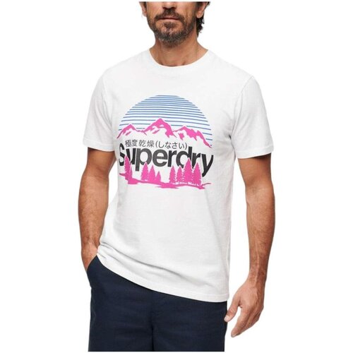 Superdry Majice s kratkimi rokavi - Bela Cene