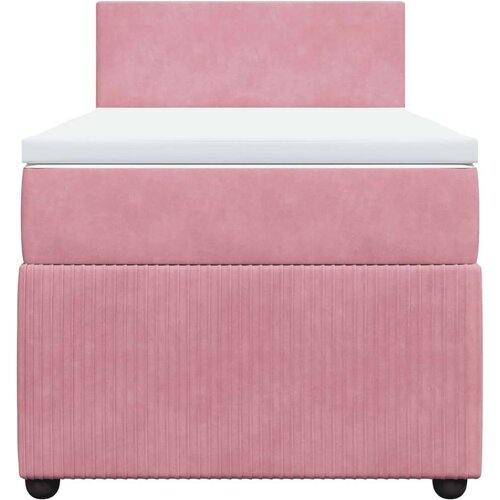 VidaXL Box spring krevet s madracem ružičasti 100x200 cm bar&amp;scaron;unasti Slike