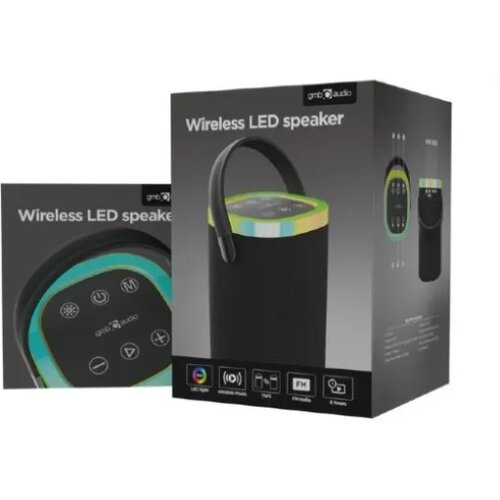  SPK-BT-LED-06 portable bluetooth led speaker, 10W, bt, fm, usb, handsfree, black Cene