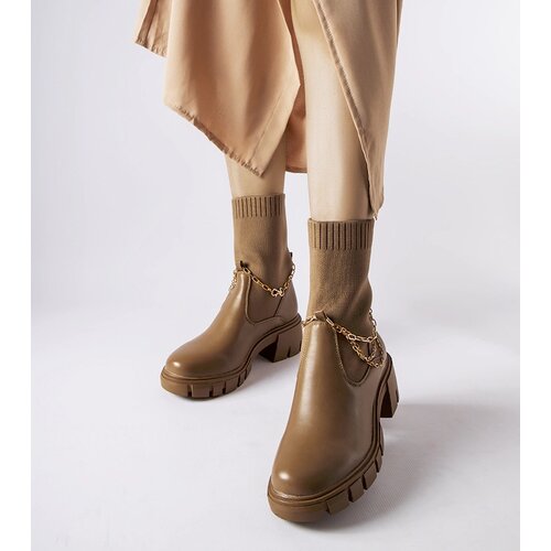 Gemre Brown ankle boots with elastic upper Naser Cene