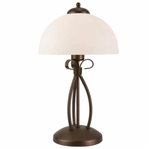 LAMKUR Tamno smeđa stolna lampa sa staklenim sjenilom (visina 43 cm) Adelle –