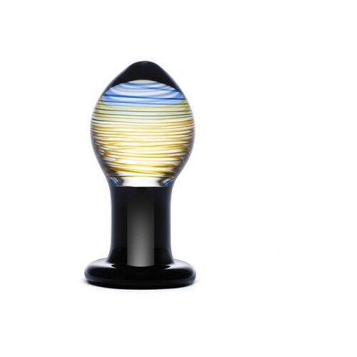 Gl&amp;auml;s Galileo - stakleni analni dildo (crno-zlatni) Slike