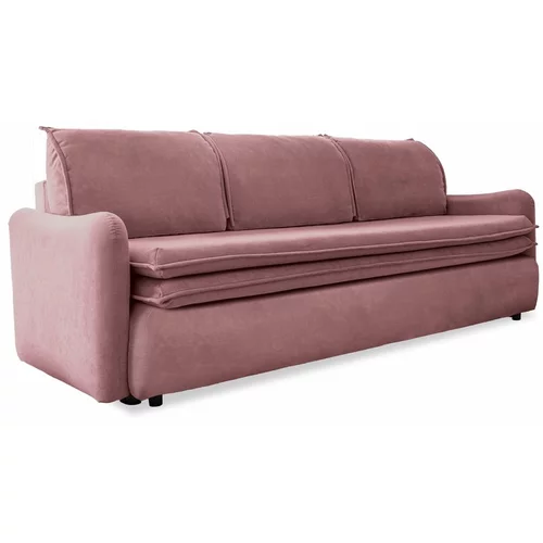 Miuform ružičasti baršunasti kauč na razvlačenje Tender Eddie
