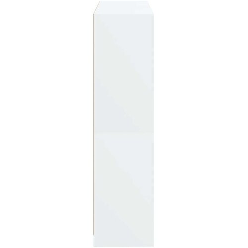 VidaXL Knjižna omara z vrati bela 136x37x142 cm inženirski les Slike