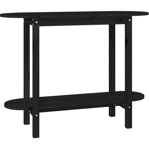 Maison Chic konzolna miza - miza ob steni črna 110x40x80 cm trdna borovina, (21786168) Slike