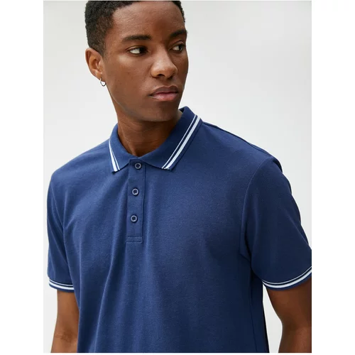 Koton Polo T-shirt - Navy blue - Slim fit