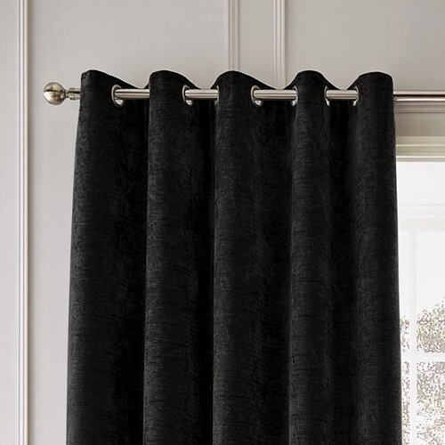 Hyperion Crne termo izolacijske zavjese u setu 2 kom od šenila 229x183 cm Selene Luxury Chenille – Cijene