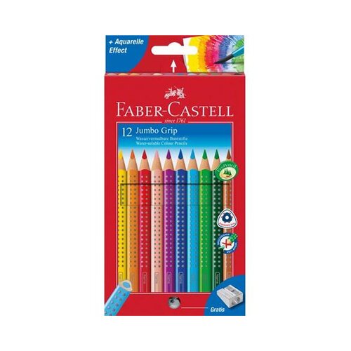 Faber-Castell Jumbo Grip trokutni set olovaka u boji s o&scaron;tračem, 12 kom Cijene
