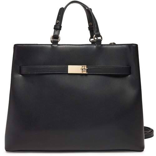 Tommy Hilfiger Ročna torba Heritage Satchel AW0AW17211 Črna Cene