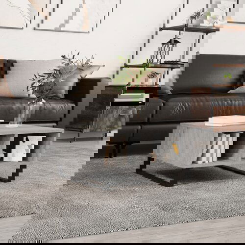 VidaXL Klubska mizica siva sonoma 60x60x30 cm inženirski les Slike