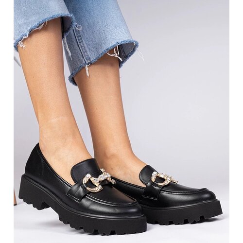 D/CEO marka niezdefiniowana Black elegant moccasins with rhinestones Zelda Slike