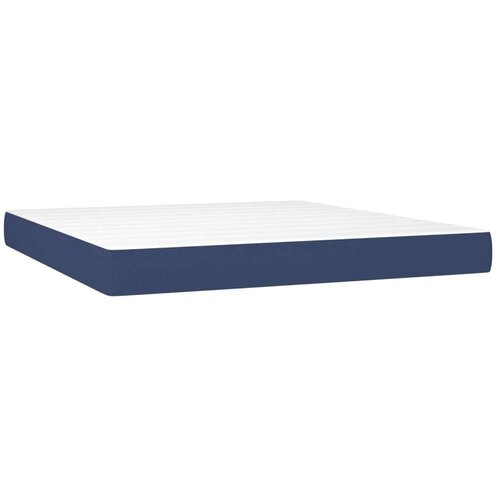 vidaXL Box spring postelja z vzmetnico modra 180x200 cm blago Cene