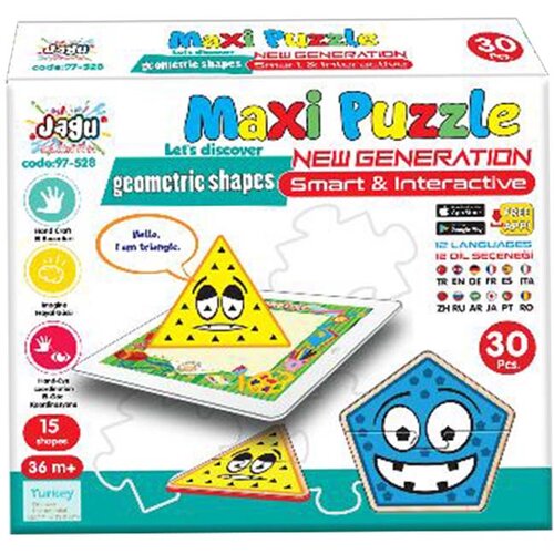 Akar Jagu toys Slagalica Maxi geometrijski oblici Jagu 497528 Cene