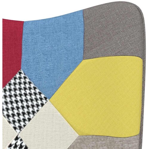  Stolica za ljuljanje s osloncem za noge patchwork od tkanine Slike