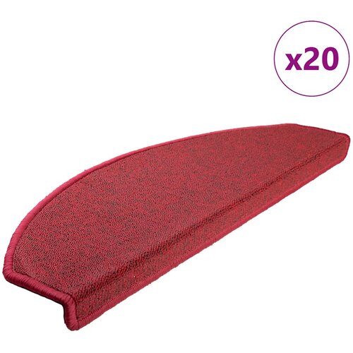  Prostirke za stepenice 20 kom 65x24x4 cm crvene poluokrugle velike Cene