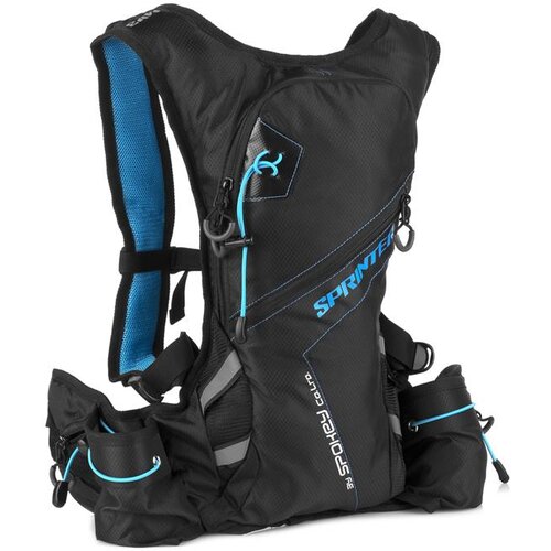 Spokey SPRINTER Sports, cycling and running backpack 5 l, blue/clear, waterproof Slike