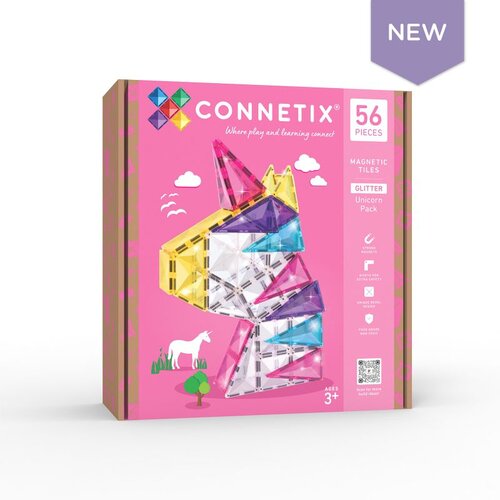 Connetix Magnetni konstruktor Jednorog svetlucavi set 56 delova Slike