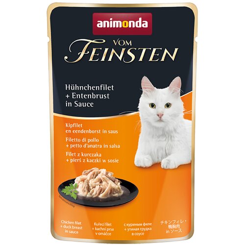 Animonda vom Feinsten Adult u umaku 18 x 50 g - Pileći file + pačja prsa u umaku Slike