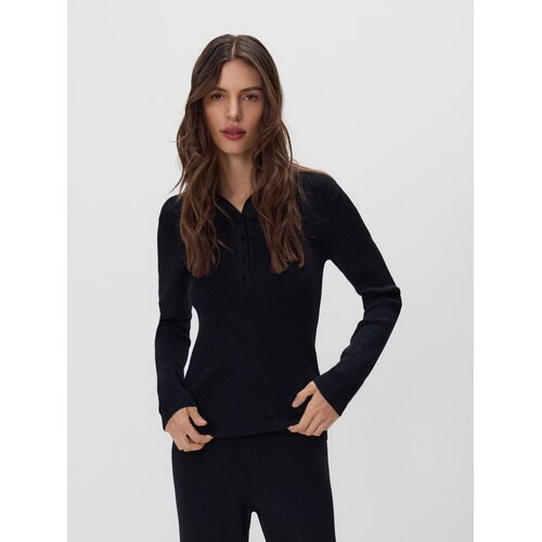 Reserved Bluza s ovratnikom - crno Cijene
