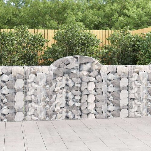  Gabionska ko&amp;scaron;ara s lukom 200x30x100/120 cm pocinčano željezo Slike