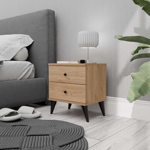 Hanah home mona 3722 oak nightstand Slike