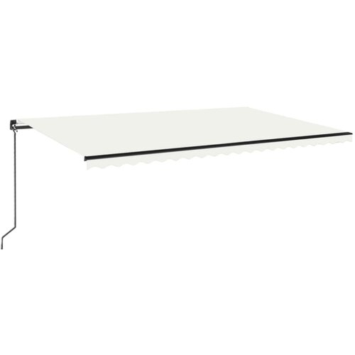 vidaXL Ročno zložljiva tenda z LED lučmi 500x350 cm krem, (20966378) Cene